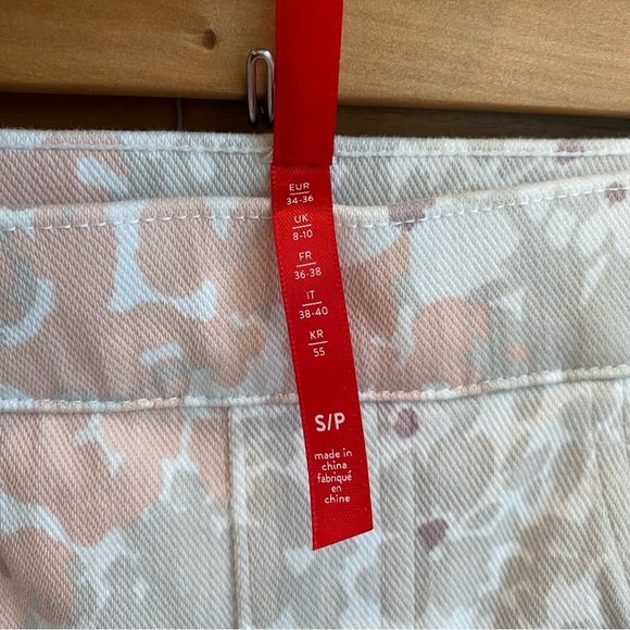 SPANX Floral Cropped Jean-ish Leggings Pants Blush Petal, Size S - Picture 8 of 11